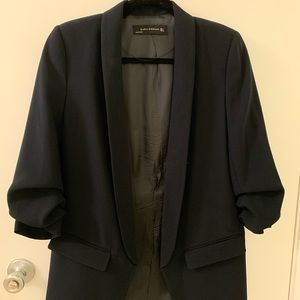 Zara ruched sleeve blazer